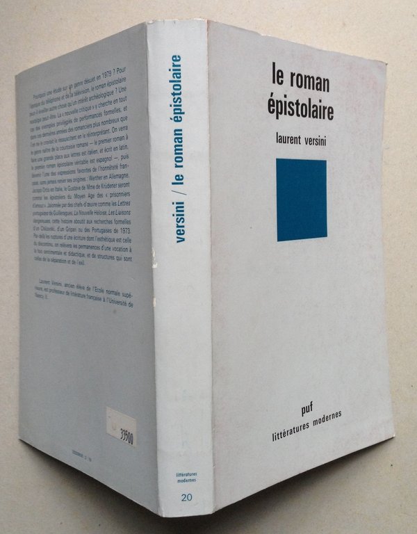Laurent Versini Le Roman Epistolaire Presses Universitaires de France 1979