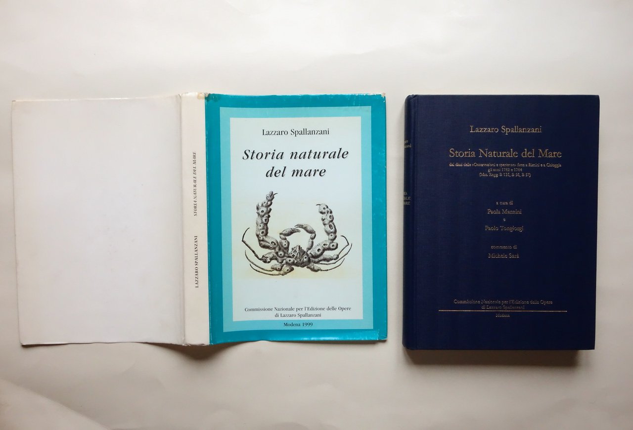 Lazzaro Spallanzani Storia Naturale del Mare Manzini Tongiorgi Modena 1999