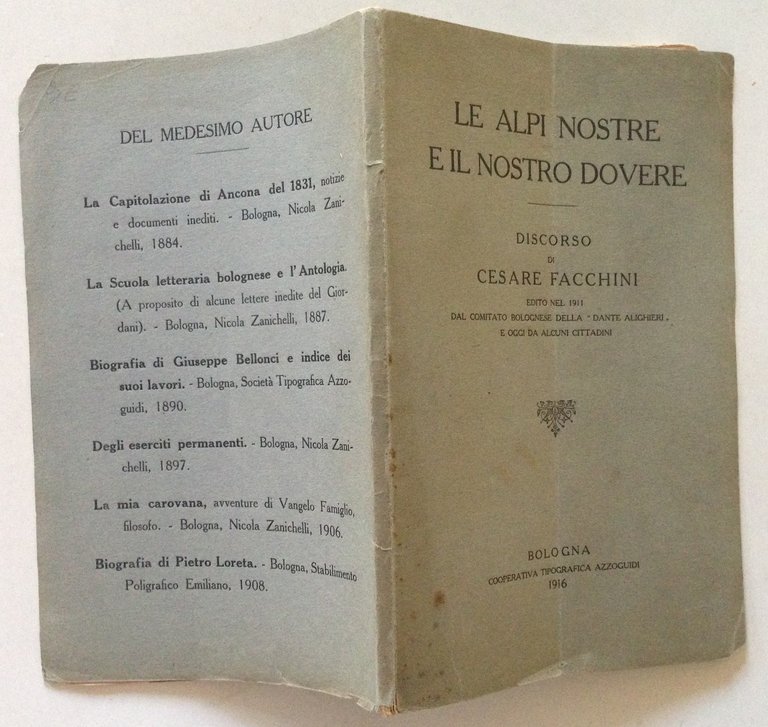 Le Alpi Nostre e il Nostro Dovere Discorso di Cesare …