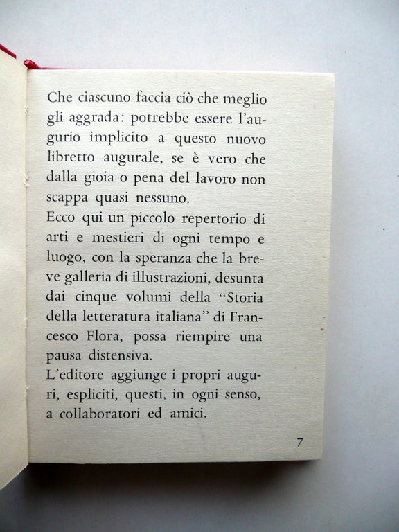 Le Attitudini Mondadori Milano 1962 Libretto Augurale Arti Mestieri Illustrato