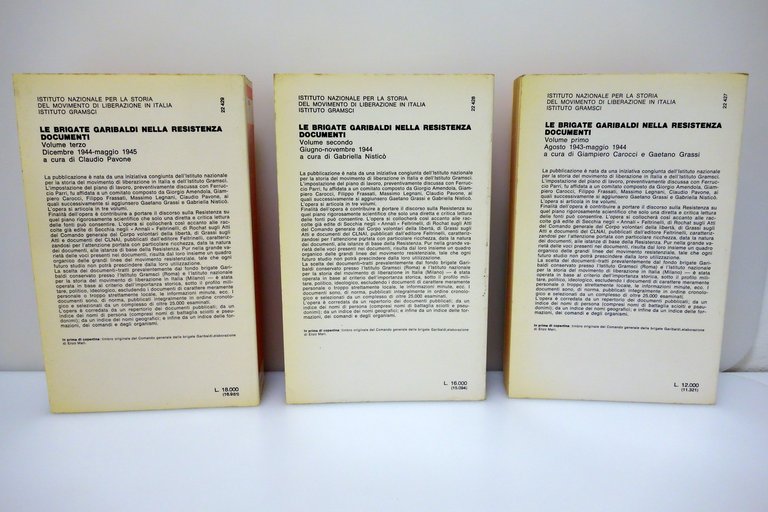 Le Brigate Garibaldi nella Resistenza Feltrinelli 3 Volumi Completo Molto …