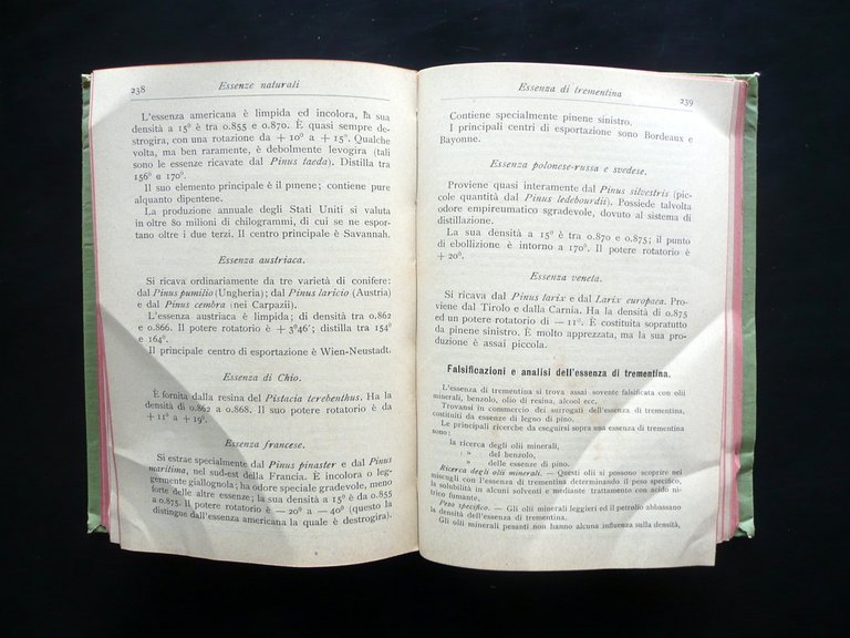 Le Essenze Naturali Estrazione Caratteri Analisi Calisto Craveri Hoepli 1913