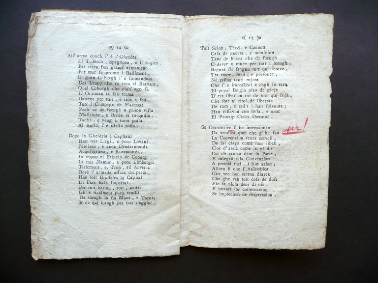 Le Glorie delle Armi Austriache Versi Milanesi Pogliani 1793 Dialetto … | Immagine Gallery 2