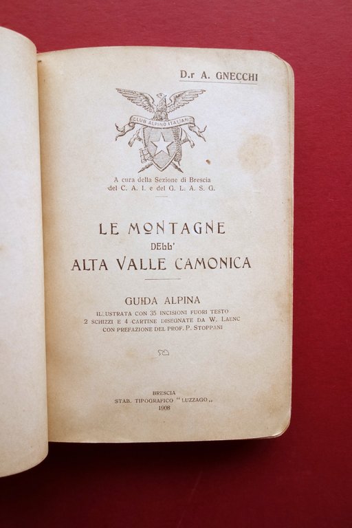 Le Montagne dell'Alta Valle Camonica Guida Alpina A. Gnecchi Luzzago …