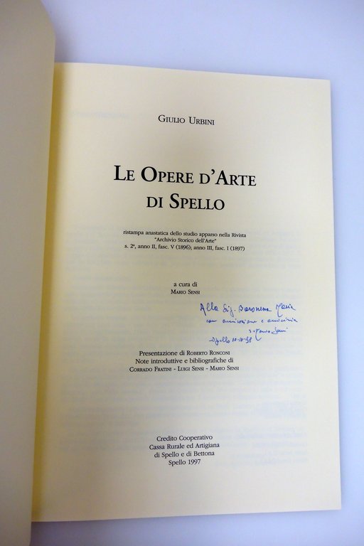 LE OPERE D'ARTE DI SPELLO URBINI ANASTATICA SENSI ARCHIVIO STORICO …