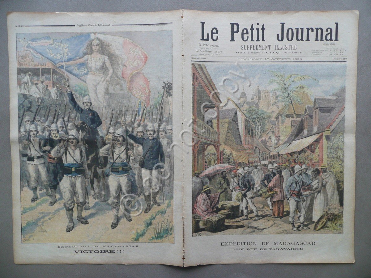 Le Petit Journal Expedition ed Madagascar Victoire 1895 Anno VI …