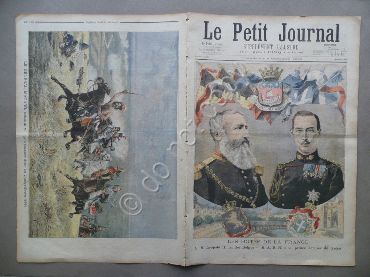 Le Petit Journal Leopoldo II Re Belgio Nicolas Prince Grecia …