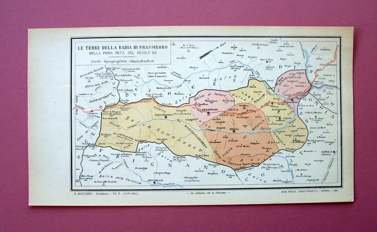 Le Terre della Badia di Frassinoro Carta topografica dimostrativa 1928 …