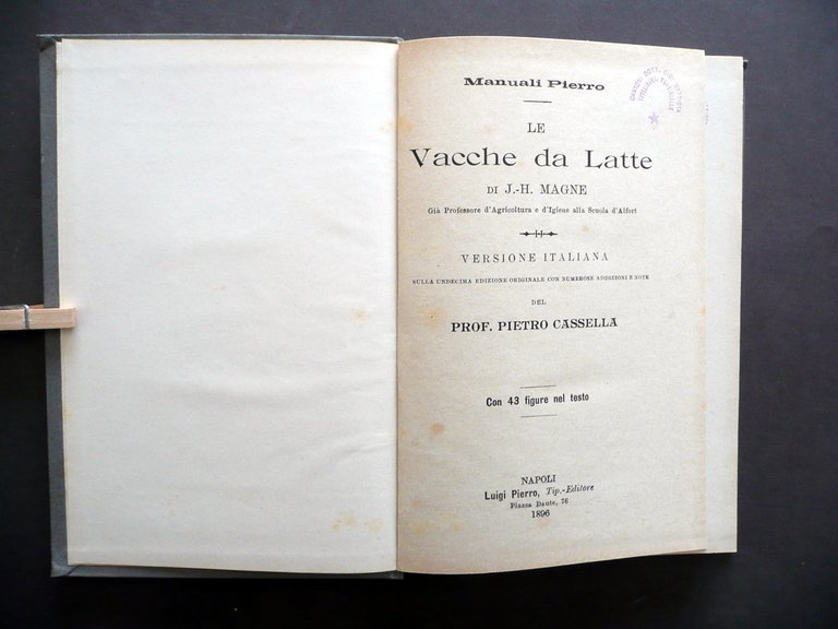 Le Vacche da Latte Magne Cassella Manuali Pierro Napoli 1896 … | Immagine Gallery 2