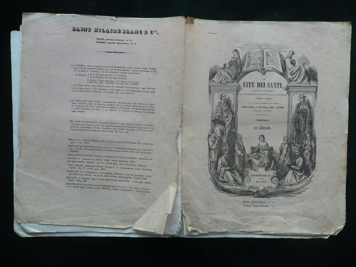 Le Vite dei Santi San Girolamo Sant Hilaire Lione Parigi …
