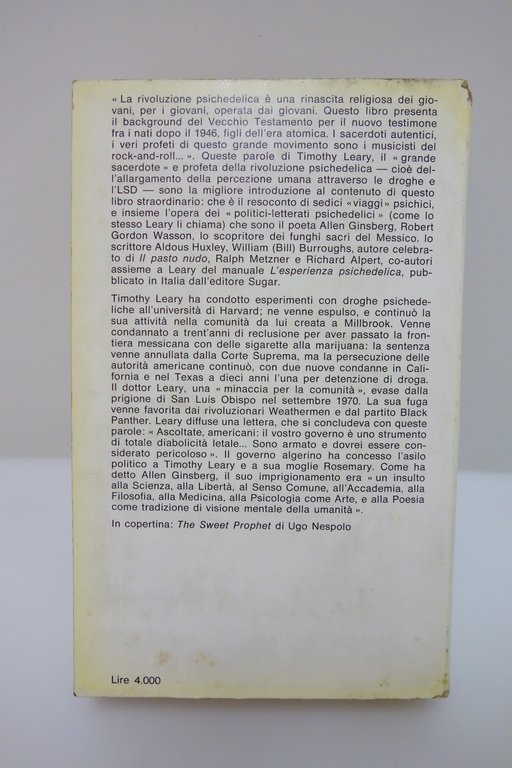 LEARY GRANDE SACERDOTE LA BIBBIA DELLA RIVOLUZIONE PSICHEDELICA SUGAR ED. … | Immagine Gallery 3