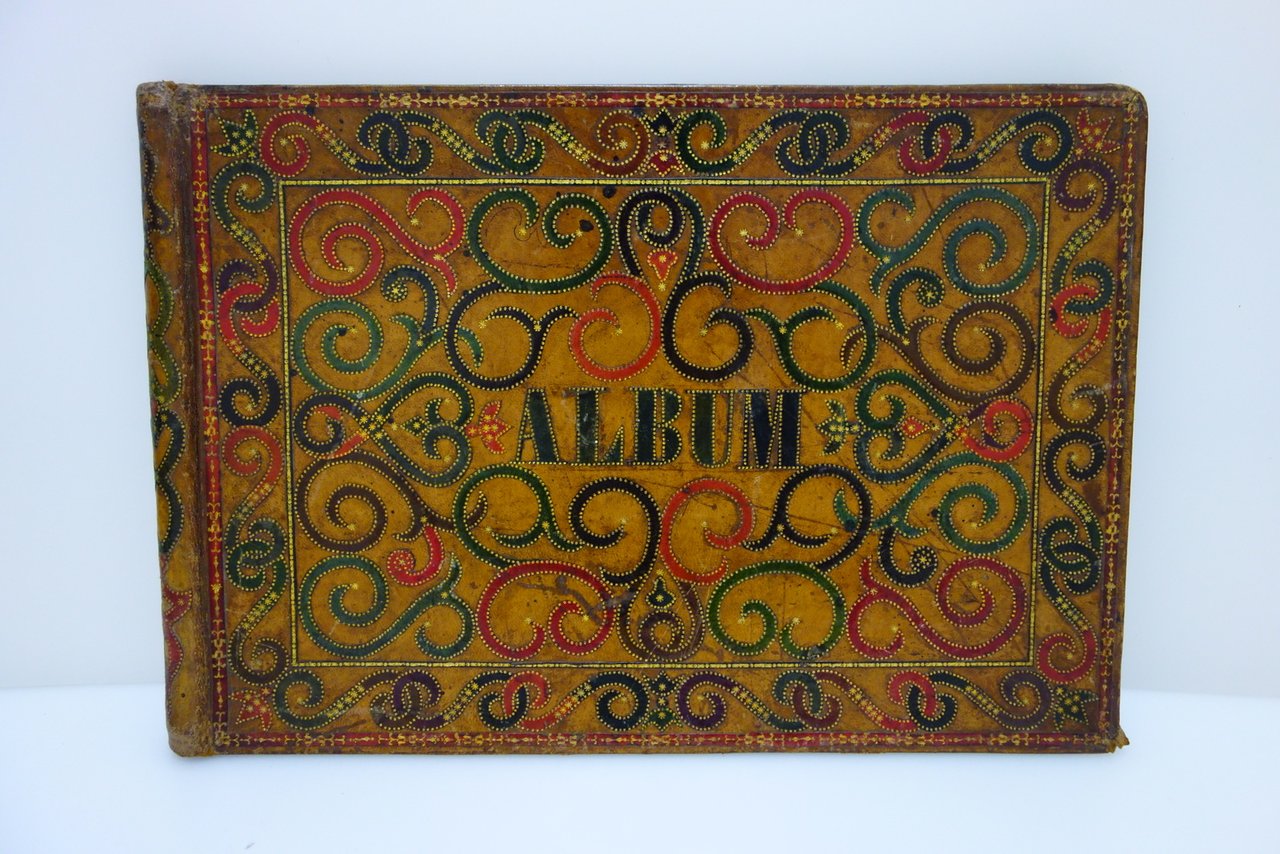 Legatura d'Epoca per Album in Piena Pelle Finemente Decorata 1880 …