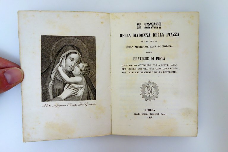 Legatura in Carta Varese Il Devoto della Madonna della Piazza …