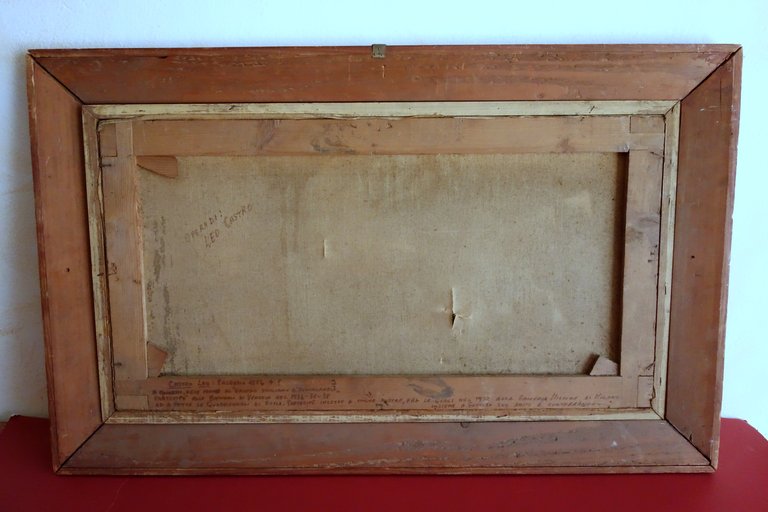 Leo Castro Quadro Olio su Tela Paesaggio Lacustre Firma Corleone …