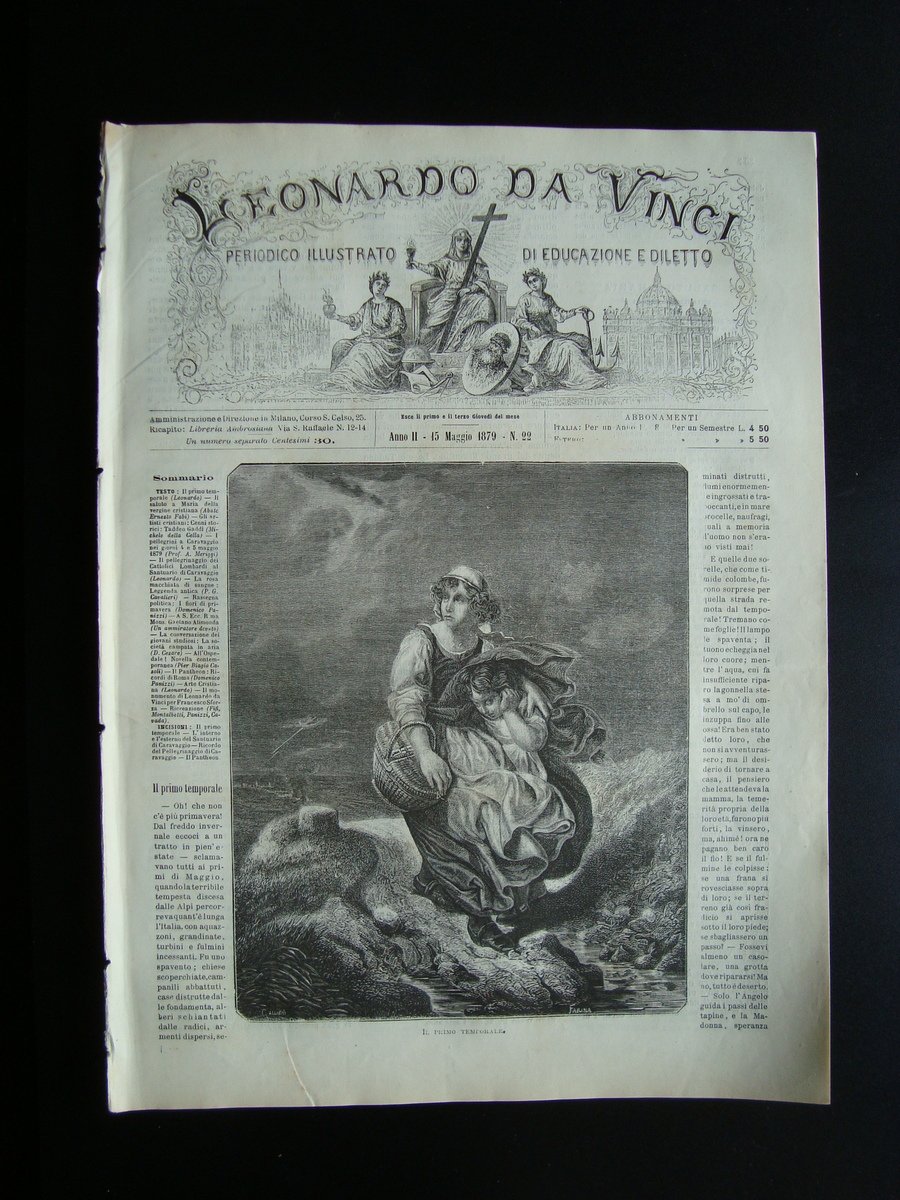 Leonardo Da Vinci Anno II 1879 Numero 22 Pellegrinaggio Santuario …