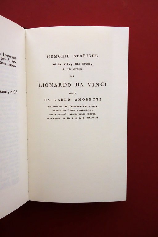 Leonardo da Vinci Trattato della Pittura Classici Italiani 1804 Anastatica …