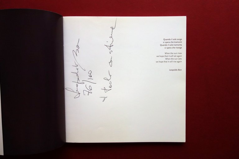 Leopoldo Bon Allucinazioni Franco Rosso Editore 2019 Autografo Fotografia