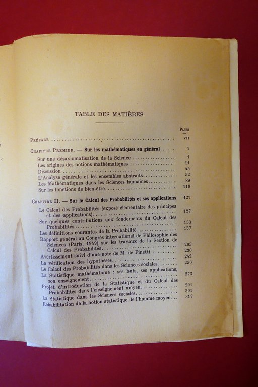 Les Mathematiques et le Concret Maurice Frechet PUF Paris 1955