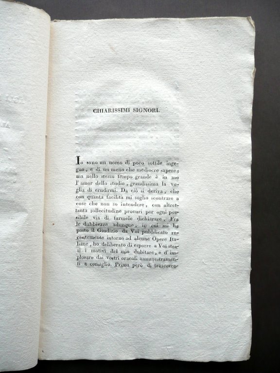 Lettera agli Autori di un Giudizio sopra Alcune Opere Italiane …