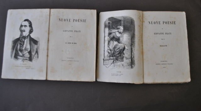 Letteratura Italiana Nuove Poesie Conte di Riga Ballate Prati Torino 1856