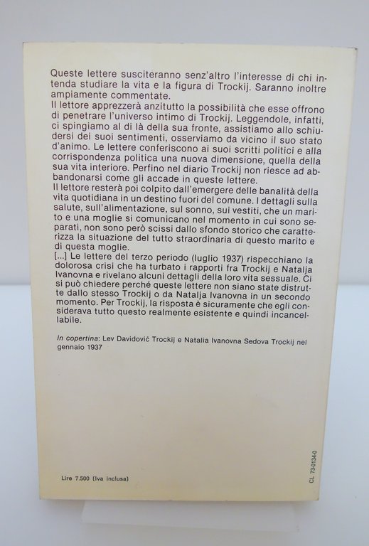 LETTERE CONIUGALI 1933-1938 LEV TROCKIJ NATALJA SEDOVA LA PIETRA 1981