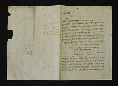 Lettere Missiva Peschiera Garda Verona Brescia Banditi 1816