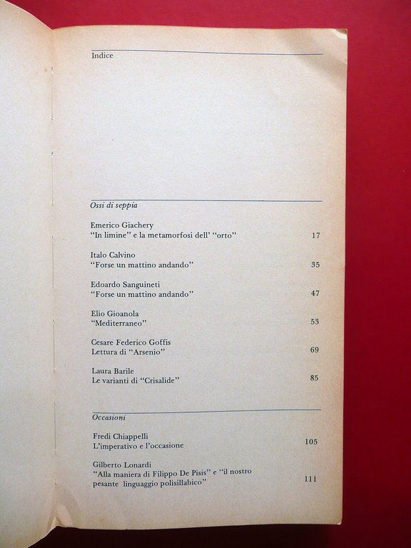 Letture Montaliane 80∞ Compleanno del Poeta Bozzi Genova 1977 Raro