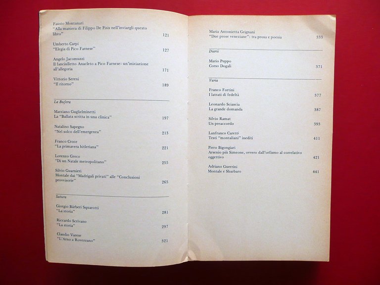 Letture Montaliane 80∞ Compleanno del Poeta Bozzi Genova 1977 Raro