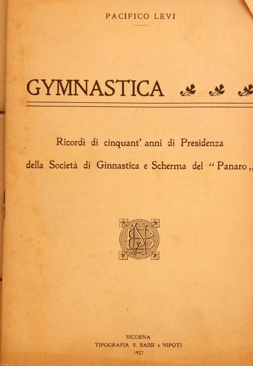 LEVI GYMNASTICA 1927 TIP BASSI E NIPOTI 50 ANNI PRESIDENZA …