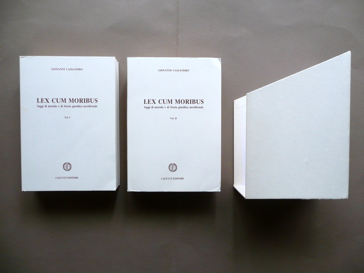 Lex Cum Moribus Saggi Storia Giuridica Meridionale Cacucci Bari 1994 … | Immagine principale