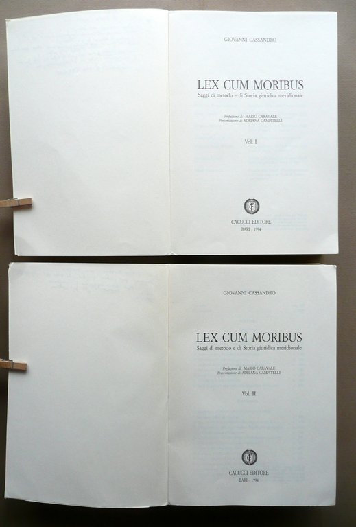 Lex Cum Moribus Saggi Storia Giuridica Meridionale Cacucci Bari 1994 … | Immagine Gallery 4