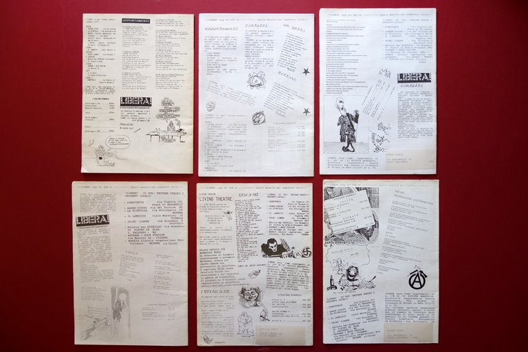 Libera! Spazio Mensile Sognatori Folli 6 Numeri 1991-92 Volantino Living … | Immagine Gallery 2