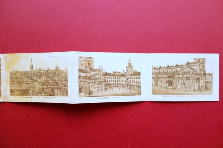 Libretto a Fisarmonica Ricordo di Modena 12 Vedute Litografia Cavazzuti | Immagine Gallery 5