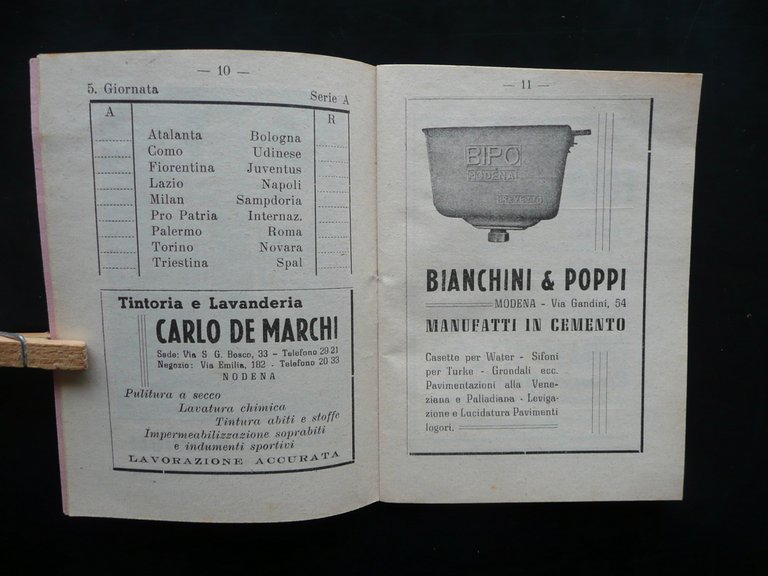 Libretto Campionato Nazionale di Calcio Serie A B FIGC 1952-53 …