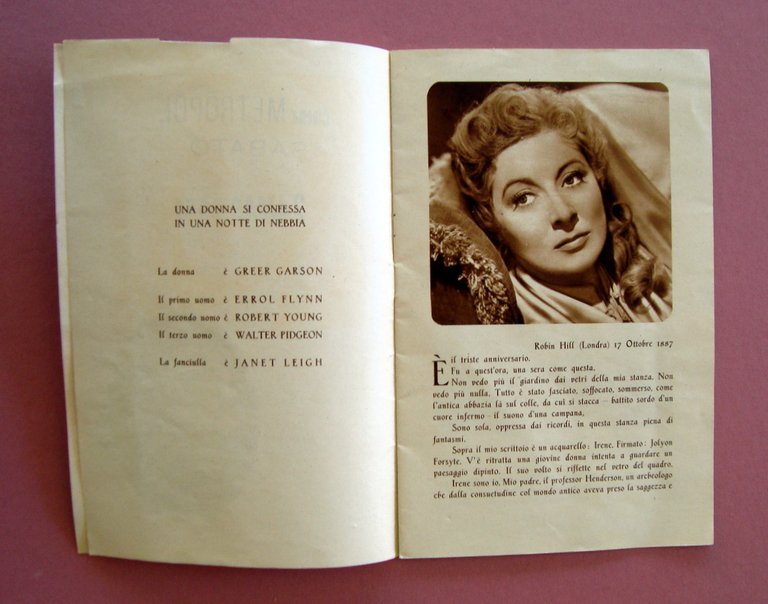 Libretto Cinema Metro Goldwyn Mayer La Saga dei Forsyte 1952