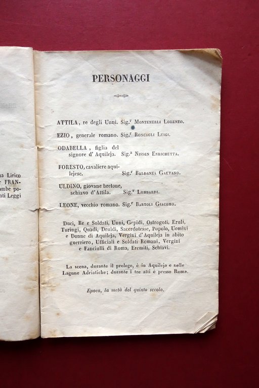 Libretto d'Opera Attila G. Verdi T. Solera Teatro Comunale di …