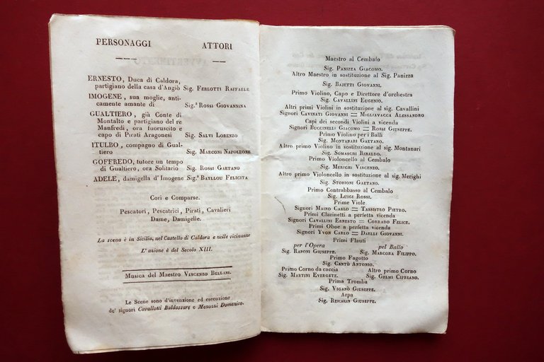 Libretto d'Opera Il Pirata V.Bellini Teatro alla Scala 1840 1∞ … | Immagine Gallery 3