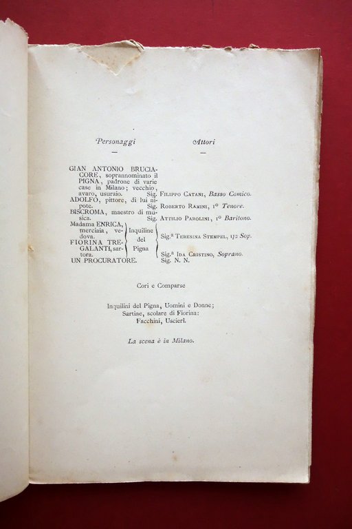 Libretto d'Opera L'Avaro Romani Teatro Brunetti Bologna 1877 1∞ Rappresentazione | Immagine Gallery 4