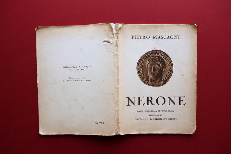 Libretto d'Opera Nerone Pietro Mascagni 1∞ Rappresentazione Scala Milano 1934 | Immagine Gallery 2