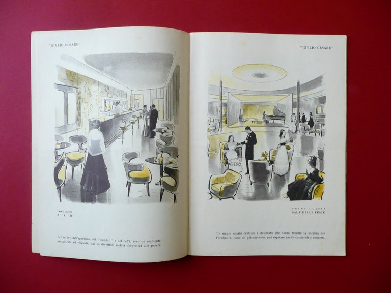 Libretto Motonavi Giulio Cesare Augustus NGI Navigazione America Anni '30