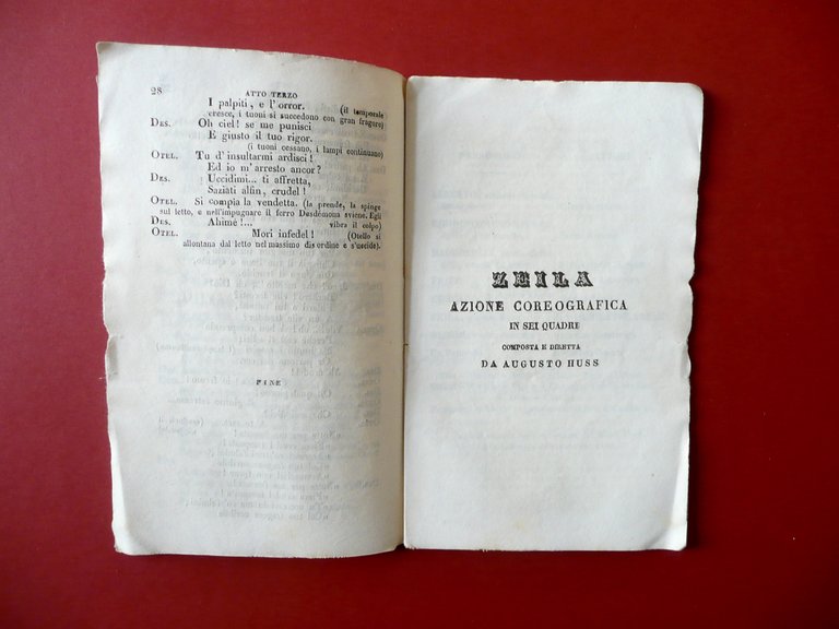 Libretto Opera Otello Zeila Un Matrimonio in Teatro Rossini La …