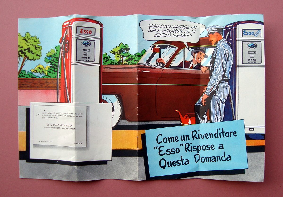Libretto Pubblicitario Fumetto Esso Extra anni'50 Tipo-Lito Bresciana