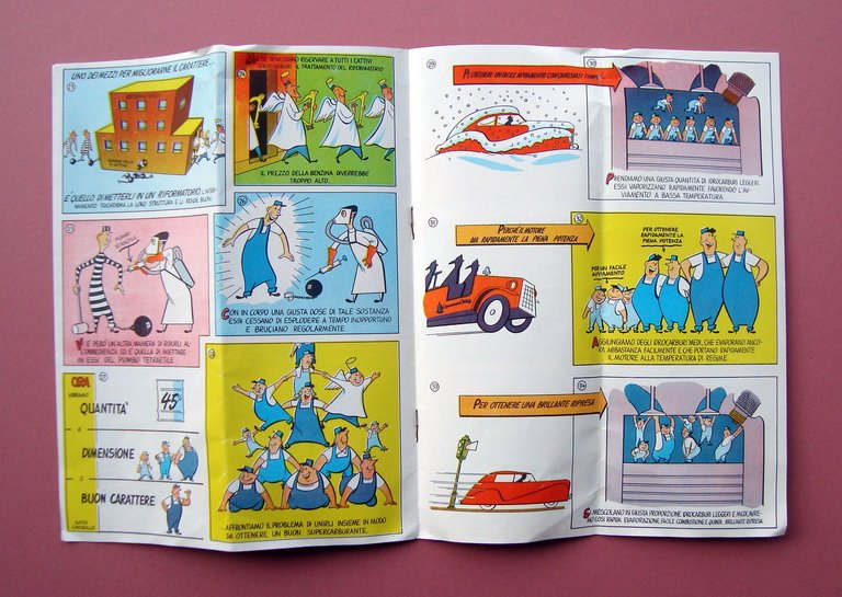 Libretto Pubblicitario Fumetto Esso Extra anni'50 Tipo-Lito Bresciana