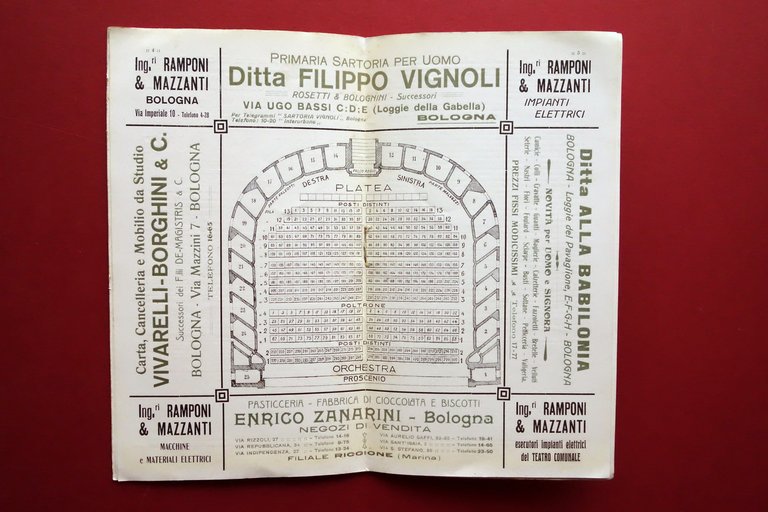 Libretto Tournee Bonci Teatro Comunale Bologna Elisir d'Amore Don Pasquale …