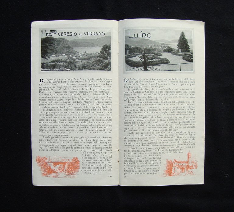Libretto Turistico La Provincia Giardino 1934 Varese Busto Arsizio Ceresio …
