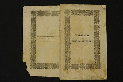 Libri Antich Cholera Guerra Medicina antica Marianini Colera asiatico 1836 | Immagine principale