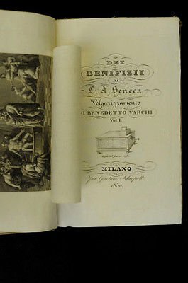 Libri Antichi Classici Latini Edizioni di pregio Dei Benefizii Seneca …