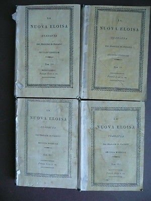 Libri antichi Illuminismo Rousseau Edizioni Anonime La nuova Eloisa Palli
