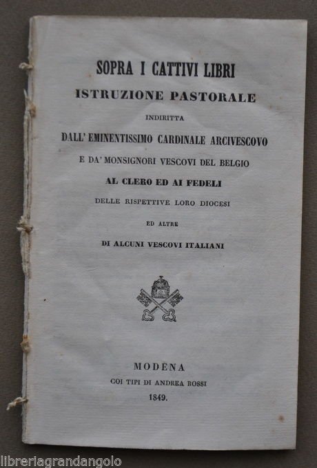 Libri Proibiti Cattivi Belgio Concilio di Trento Indice Censura Moralismo …