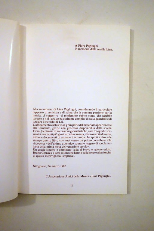 Lina Pagliughi Ricordi Bruno Cernaz Gambettola 1982 Musica Lirica | Immagine Gallery 2